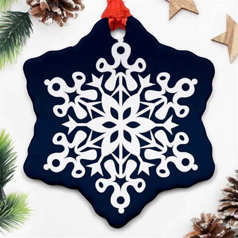 Winter Wonderland Double Sided Snowflake Ornament By Catvinnat Back