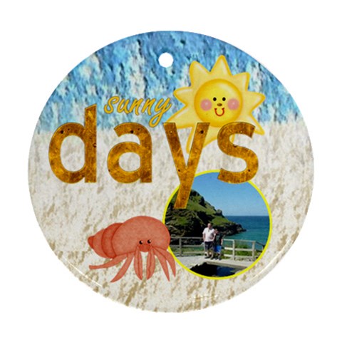 Sunny Days Round Double Sided Ornament By Catvinnat Front