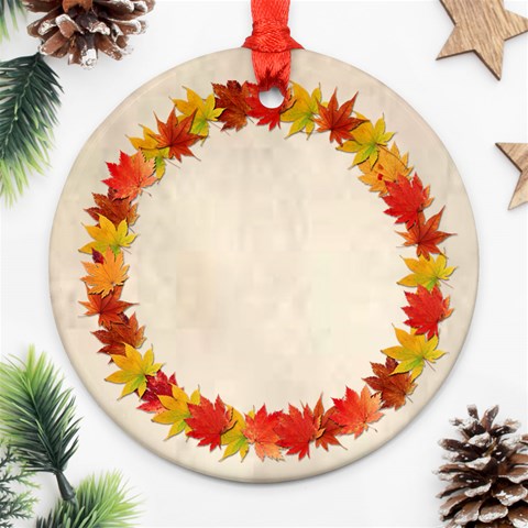 Autumn Glory Round Double Sided Ornament By Catvinnat Back