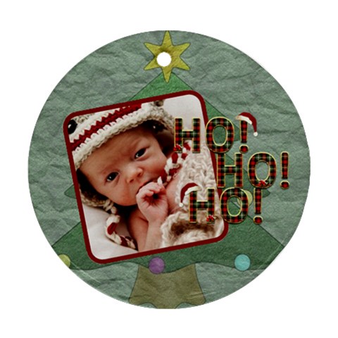Ho Ho Ho Round Ornament (2 Sides) By Lil Front