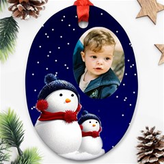 Snowmen Oval Ornament - Ornament (Oval)