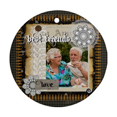best friends - Round Ornament (Two Sides)