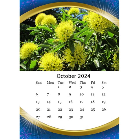 Desktop Calendar With Class In Blue (6x8 5) By Deborah Oct 2024