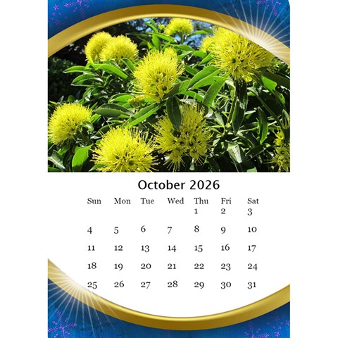 Desktop Calendar With Class In Blue (6x8 5) By Deborah Oct 2026