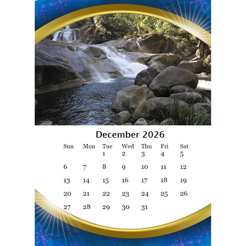Desktop Calendar With Class In Blue (6x8 5) By Deborah Dec 2026