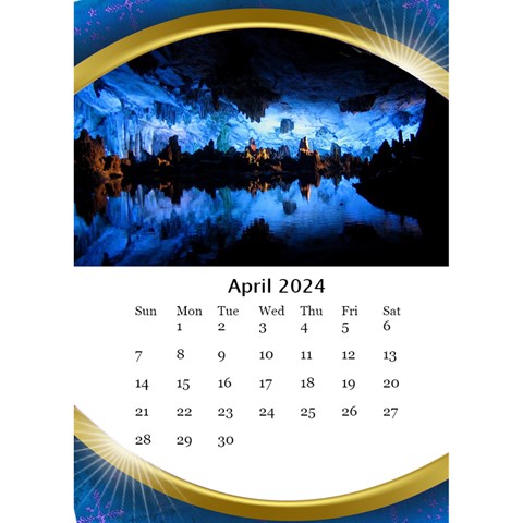 Desktop Calendar With Class In Blue (6x8 5) By Deborah Apr 2024
