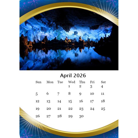 Desktop Calendar With Class In Blue (6x8 5) By Deborah Apr 2024