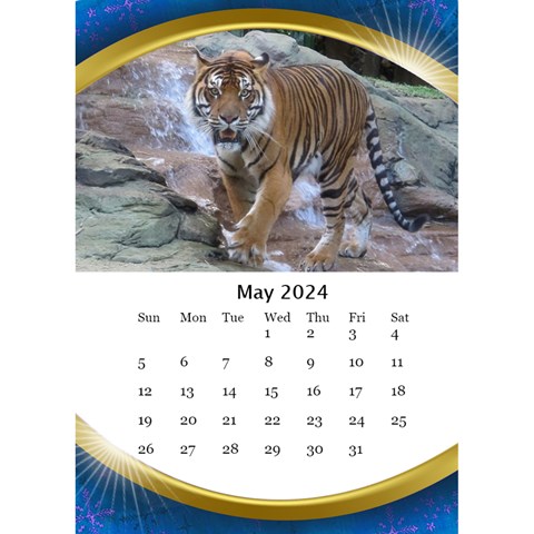 Desktop Calendar With Class In Blue (6x8 5) By Deborah May 2024