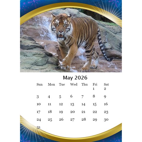 Desktop Calendar With Class In Blue (6x8 5) By Deborah May 2024