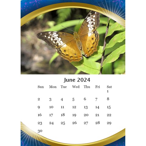 Desktop Calendar With Class In Blue (6x8 5) By Deborah Jun 2024