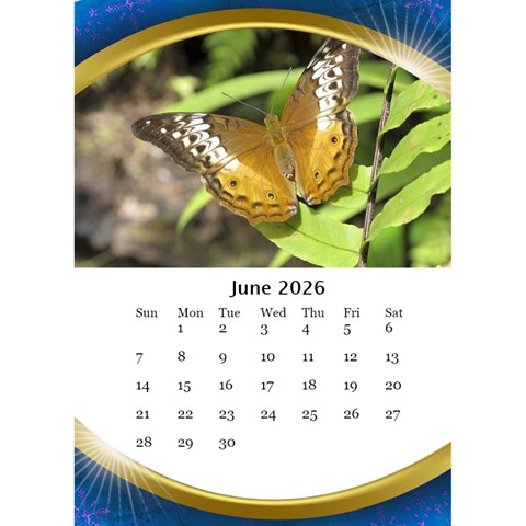 Desktop Calendar With Class In Blue (6x8 5) By Deborah Jun 2026