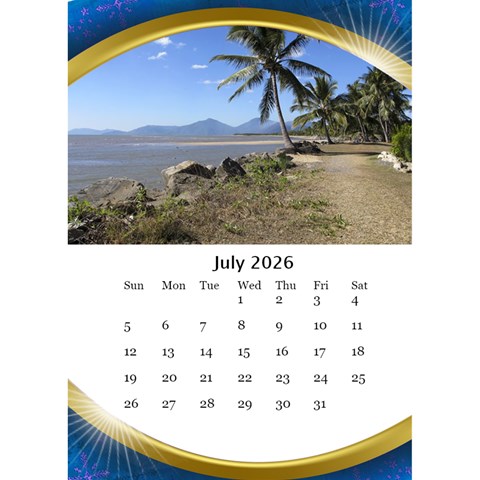 Desktop Calendar With Class In Blue (6x8 5) By Deborah Jul 2026
