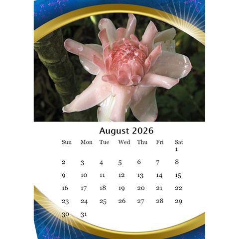 Desktop Calendar With Class In Blue (6x8 5) By Deborah Aug 2024