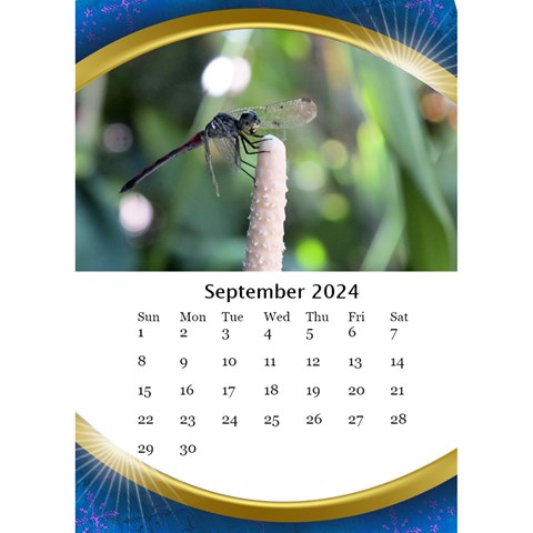 Desktop Calendar With Class In Blue (6x8 5) By Deborah Sep 2024