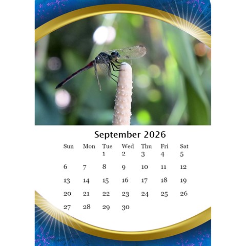 Desktop Calendar With Class In Blue (6x8 5) By Deborah Sep 2026