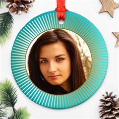Shining in Blue (2 sided) - Round Ornament (Two Sides) Shining in Blue (2 sided) - Round Ornament (Two Sides)