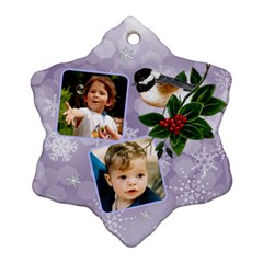 Little robin Snowflake Ornament (2 sided) - Snowflake Ornament (Two Sides)