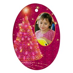 My Gold Christmas Tree ornament (2 Sided) - Oval Ornament (Two Sides)