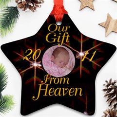 black star Gift from Heaven - Ornament (Star)