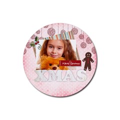 christmas - Rubber Coaster (Round)
