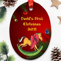 Baby s First Christmas - Ornament (Oval)