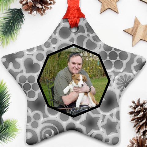 You re A Star Monochrome Double Sided Star Ornament By Catvinnat Back