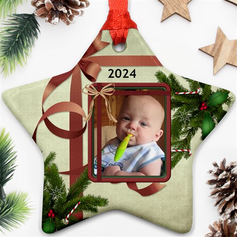 My Christmas Star Ornament (2 Sides) By Lil Front