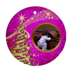 My Little Pink Princess Round Ornament (2 Sided) - Round Ornament (Two Sides)