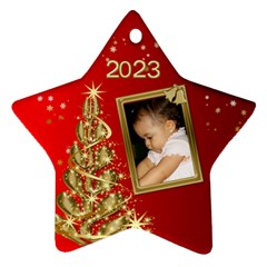 2022 Red Christmas star ornament - Ornament (Star)