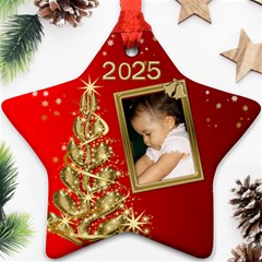 2025 Red Christmas Star Ornament