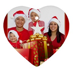 Presents Heart Ornament (2 sided) - Heart Ornament (Two Sides)