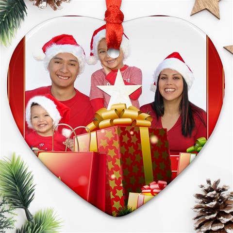Presents Heart Ornament (2 Sided) By Deborah Back