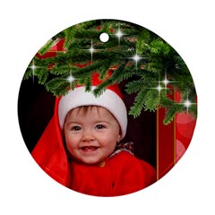 Merry Christmas round Ornament (2 sided) - Round Ornament (Two Sides)