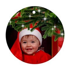 Merry Christmas round Ornament (2 sided) - Round Ornament (Two Sides) Merry Christmas round Ornament (2 sided) - Round Ornament (Two Sides)