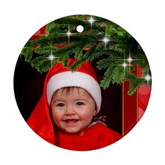 Merry Christmas Round Ornament - Ornament (Round)