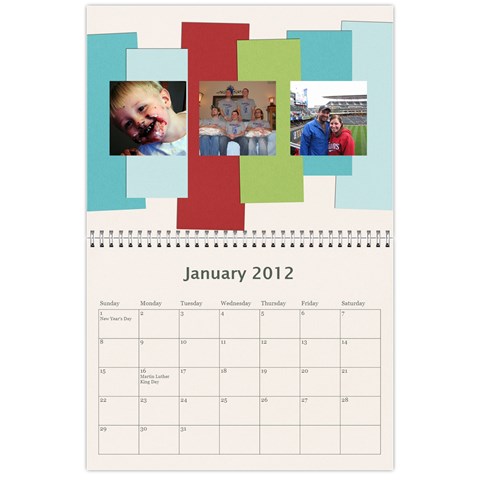 Gift Calendar 2012 By Kristi Jan 2012