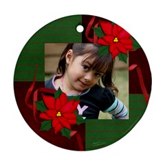 Round Ornament (Two Sides) : Poinsettia5