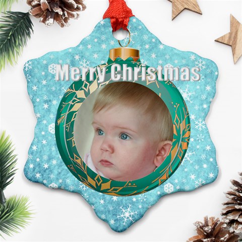 Bauble Snowflake Ornament By Deborah Back