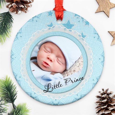 Little Prince Round Ornament (2 Sides) By Lil Front