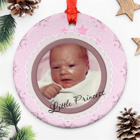 Little Princess Round Ornament (2 Sides) By Lil Front