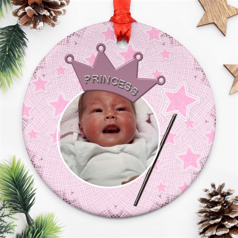 Little Princess Round Ornament (2 Sides) By Lil Back