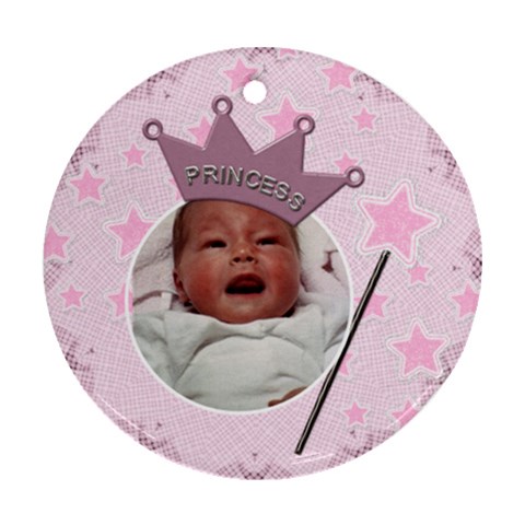 Little Princess Round Ornament (2 Sides) By Lil Back
