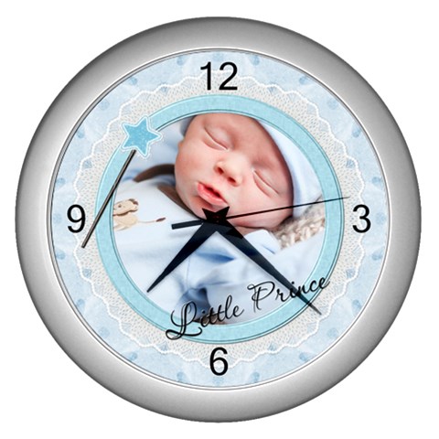 Little Prince Wall Clock (silver) By Lil Front