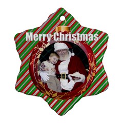 Merry Christmas Snowflake Ornament - Ornament (Snowflake)