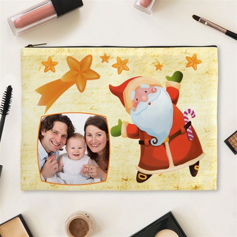 Jolly Santa Extra Large Cosmetic Bag By Catvinnat Front