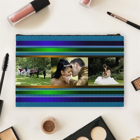 My Stripes 2 Large Cosmetic Bag By Deborah Back