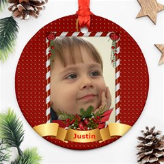 Christmas Ornament Oval (2 sided) - Round Ornament (Two Sides) Christmas Ornament Oval (2 sided) - Round Ornament (Two Sides)