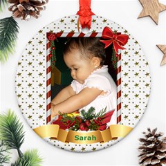 Christmas Ornament Oval (2 sided) White - Round Ornament (Two Sides) Christmas Ornament Oval (2 sided) White - Round Ornament (Two Sides)