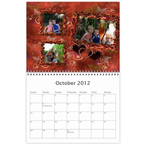 Calendar By Stacy French Oct 2012