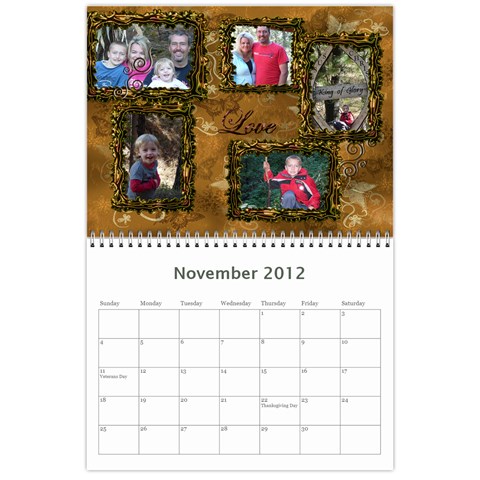 Calendar By Stacy French Nov 2012